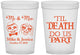 Custom Wedding 16 oz Translucent Cups - Til Death Do Us Part | 487