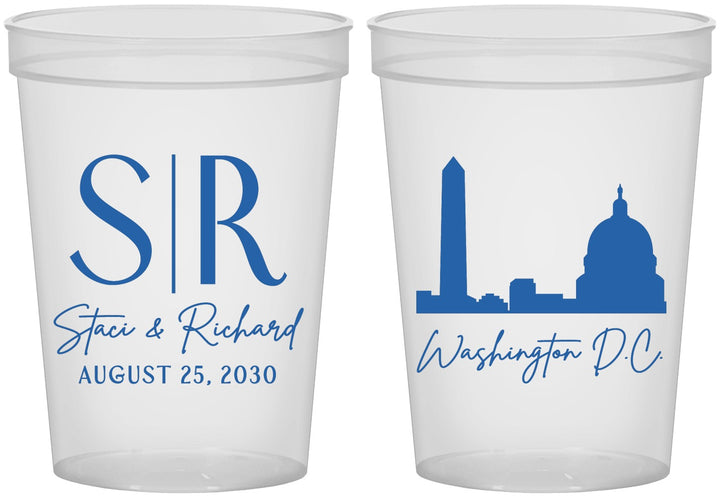 Custom Wedding 16 oz Translucent Cups - Washington Dc | 500