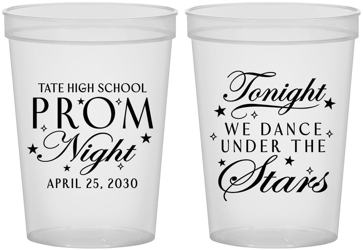 Custom Prom 16 oz Translucent Cups - Tonight We Dance | 50000