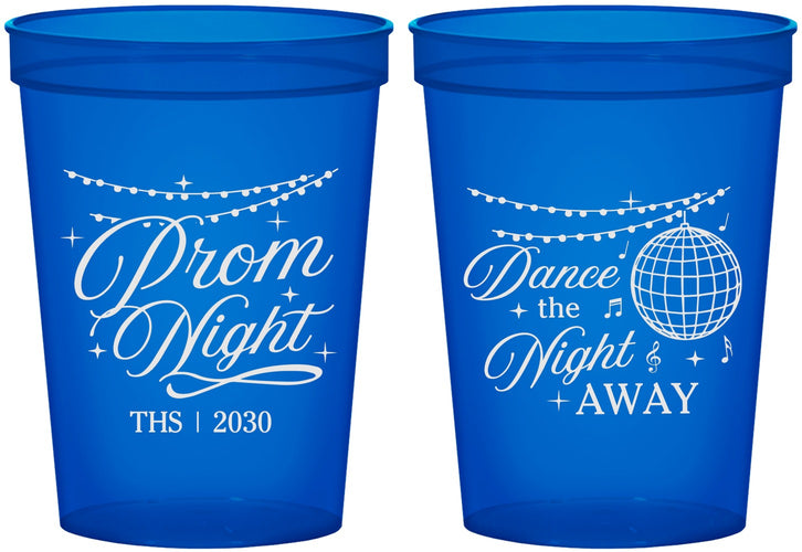 Custom Prom 16 oz Translucent Cups - Dance The Night Away | 50001