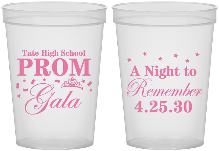 Custom Prom 16 oz Translucent Cups - A Night To Remember | 50003