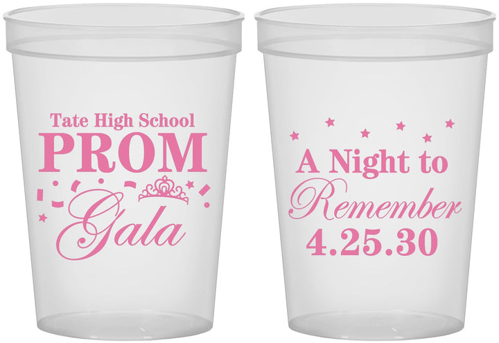 Custom Prom 16 oz Translucent Cups - A Night To Remember | 50003