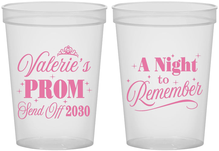 Custom Prom 16 oz Translucent Cups - Send Off | 50006