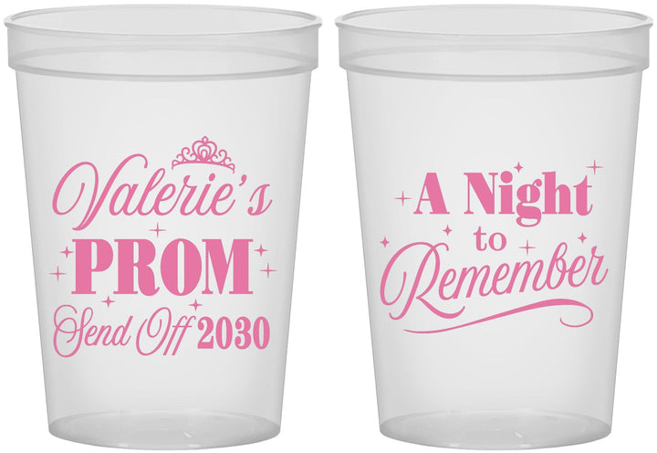 Custom Prom 16 oz Translucent Cups - Send Off | 50006