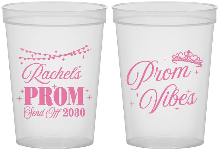 Custom Prom 16 oz Translucent Cups - Send Off | 50007