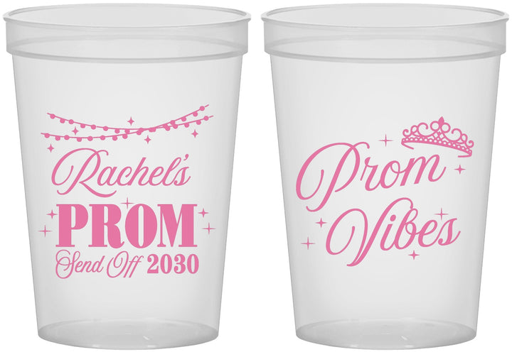 Custom Prom 16 oz Translucent Cups - Send Off | 50007