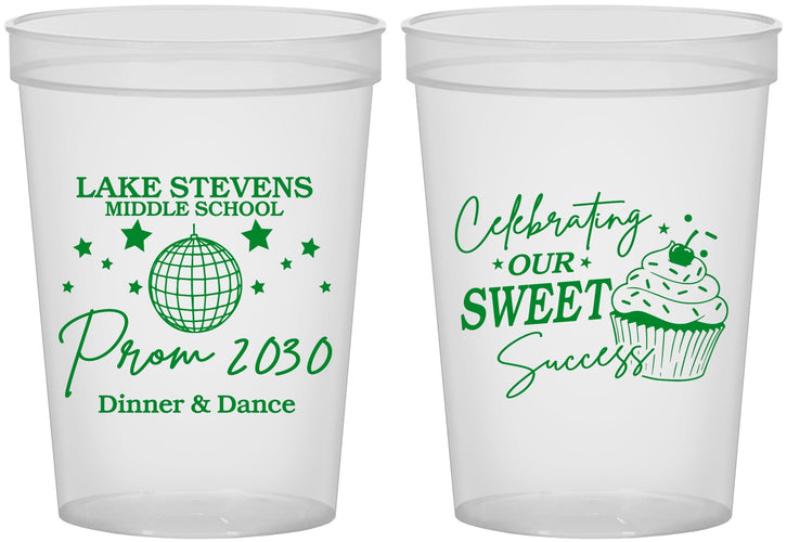 Custom Prom 16 oz Translucent Cups - Middle School Dance | 50014