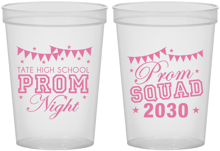 Custom Prom 16 oz Translucent Cups - Squad | 50015