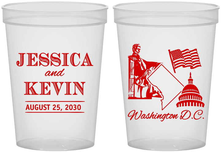 Custom Wedding 16 oz Translucent Cups - Washington Dc | 501