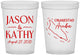 Custom Wedding 16 oz Translucent Cups - Aruba | 504