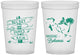 Custom Wedding 16 oz Translucent Cups - Bahamas | 507