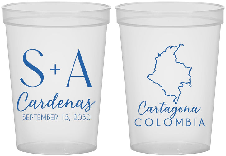 Custom Wedding 16 oz Translucent Cups - Colombia | 516