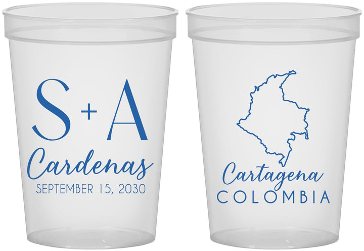 Custom Wedding 16 oz Translucent Cups - Colombia | 516