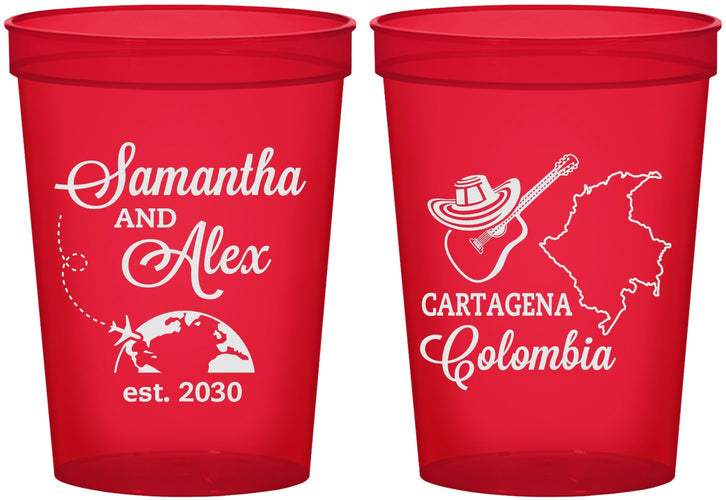 Custom Wedding 16 oz Translucent Cups - Colombia | 517