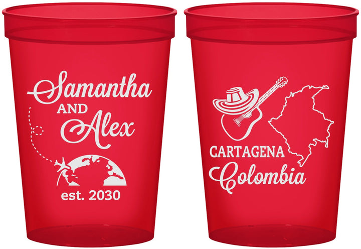 Custom Wedding 16 oz Translucent Cups - Colombia | 517