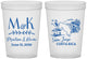 Custom Wedding 16 oz Translucent Cups - Costa Rica | 519