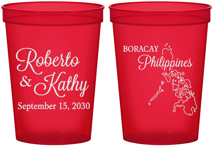 Custom Wedding 16 oz Translucent Cups - Philippines | 536
