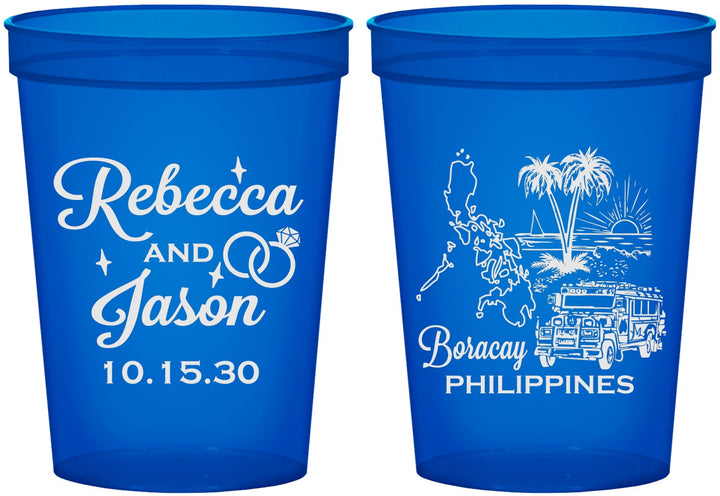 Custom Wedding 16 oz Translucent Cups - Philippines | 537