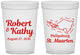 Custom Wedding 16 oz Translucent Cups - St Maarten | 542