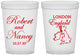 Custom Wedding 16 oz Translucent Cups - England | 548