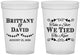 Custom Wedding 16 oz Translucent Cups - Take A Shot We Tied The Knot | 552