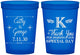 Custom Wedding 16 oz Translucent Cups - Monogram | 556