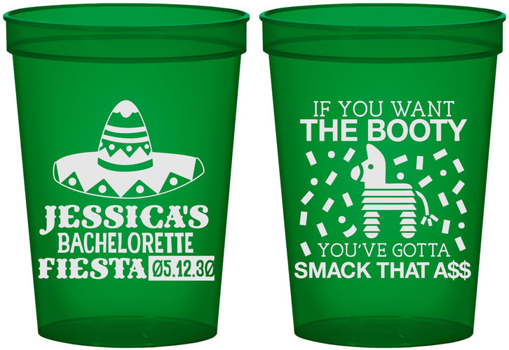 Custom Bachelorette 16 oz Translucent Cups - Mexico Fiesta | 60006
