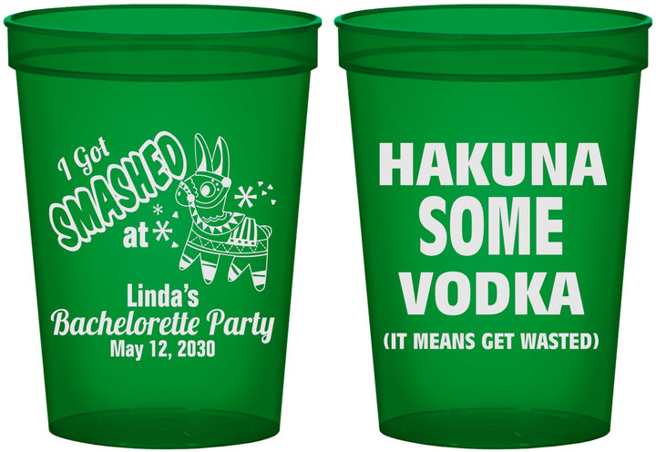 Custom Bachelorette 16 oz Translucent Cups - Mexico Fiesta | 60008