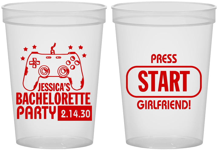 Custom Bachelorette 16 oz Translucent Cups - Video Games | 60009