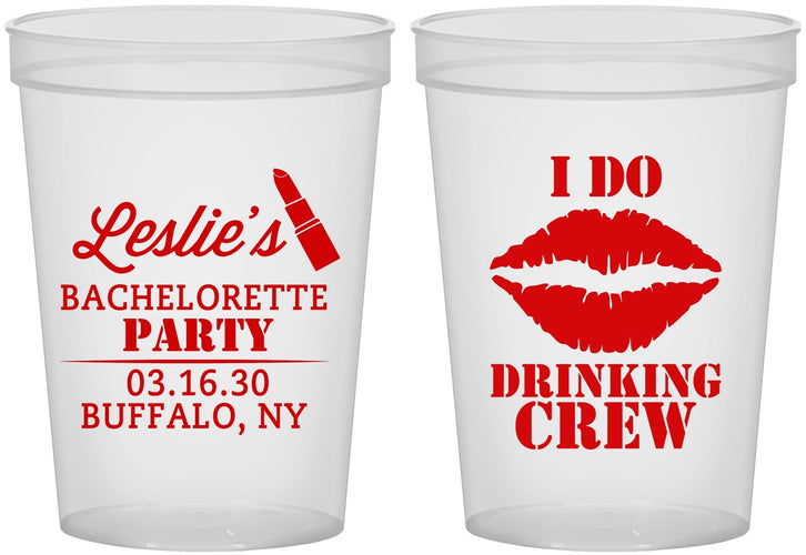 Custom Bachelorette 16 oz Translucent Cups - I Do Drinking Team | 60031
