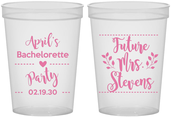Custom Bachelorette 16 oz Translucent Cups - Future Mrs | 60037
