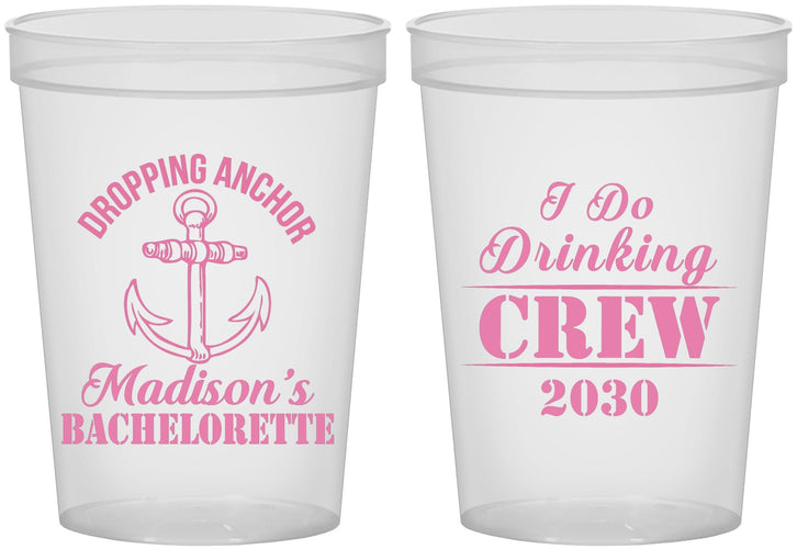 Custom Bachelorette 16 oz Translucent Cups - I Do Drinking Team | 60038