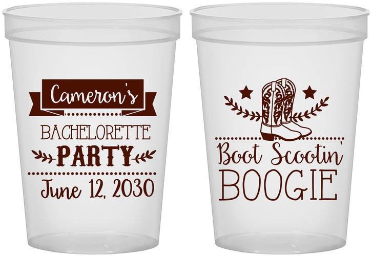 Custom Bachelorette 16 oz Translucent Cups - Cowgirl | 60040