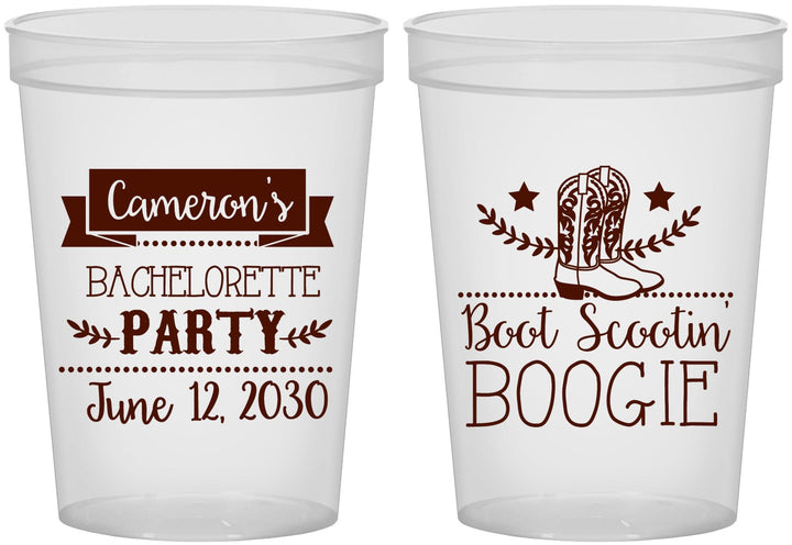 Custom Bachelorette 16 oz Translucent Cups - Cowgirl | 60040