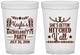 Custom Bachelorette 16 oz Translucent Cups - Getting Hitched Yall | 60047