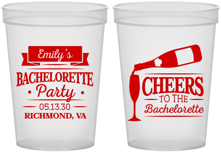 Custom Bachelorette 16 oz Translucent Cups - Cheers | 60052