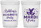 Custom Bachelorette 16 oz Translucent Cups - Mardi Gras | 60060