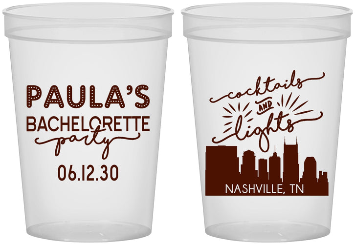 Custom Bachelorette 16 oz Translucent Cups - Nashville | 60068