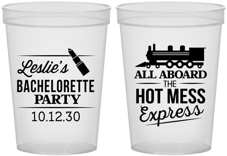 Custom Bachelorette 16 oz Translucent Cups - Hot Mess Express | 60075