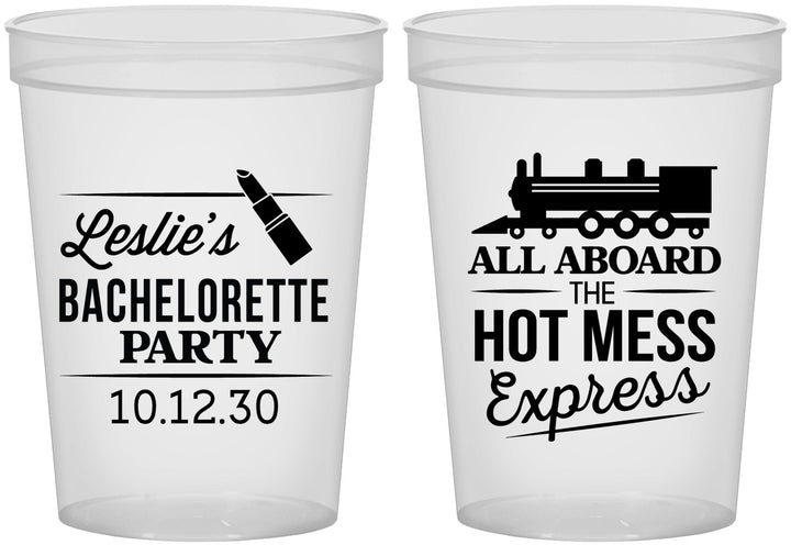 Custom Bachelorette 16 oz Translucent Cups - Hot Mess Express | 60075