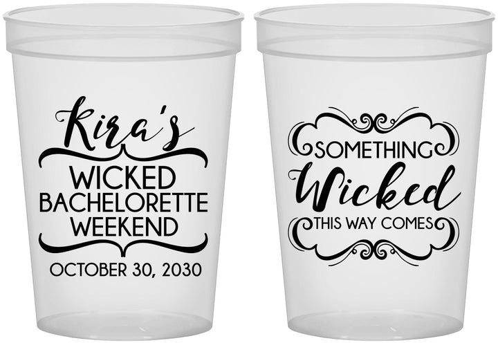 Custom Bachelorette 16 oz Translucent Cups - Something Wicked | 60076