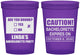 Custom Bachelorette 16 oz Translucent Cups - Caution | 60082