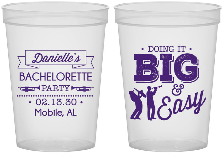Custom Bachelorette 16 oz Translucent Cups - New Orleans | 60084