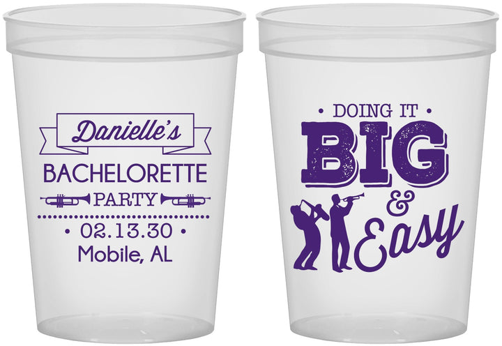 Custom Bachelorette 16 oz Translucent Cups - New Orleans | 60084