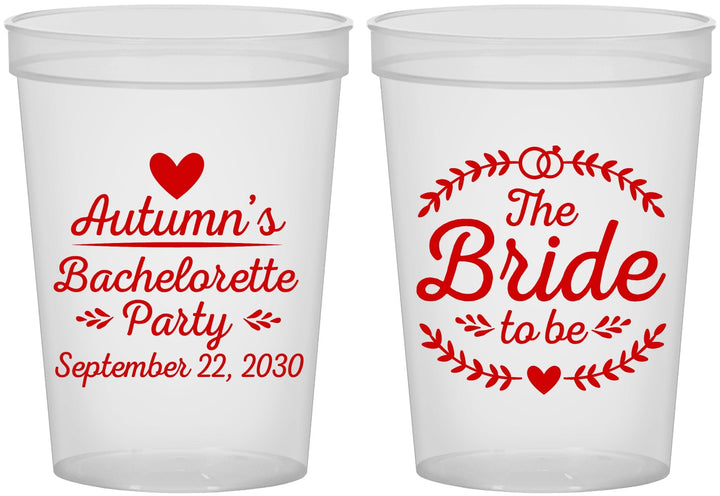 Custom Bachelorette 16 oz Translucent Cups - Bride To Be | 60088