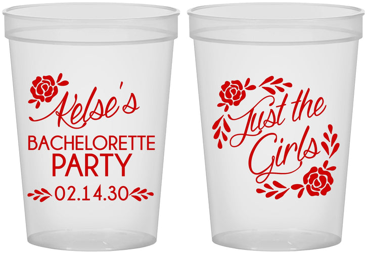Custom Bachelorette 16 oz Translucent Cups - Just The Girls | 60089