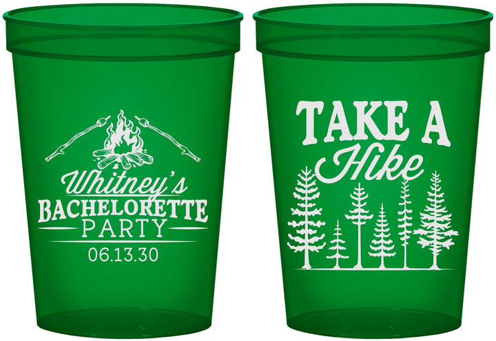 Custom Bachelorette 16 oz Translucent Cups - Camping | 60098