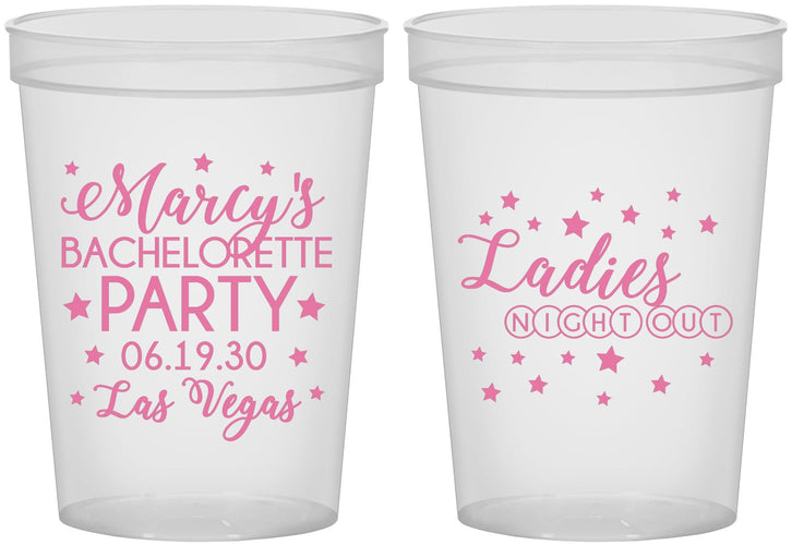 Custom Bachelorette 16 oz Translucent Cups - Ladies Night Out | 60101