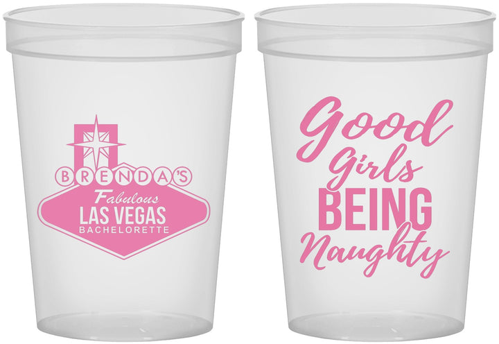 Custom Bachelorette 16 oz Translucent Cups - Good Girls Naughty | 60111