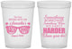 Custom Bachelorette 16 oz Translucent Cups - Something Borrowed | 60133